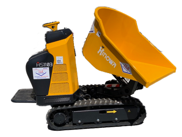 BROUETTE SUR CHENILLE 1T AVEC BENNE ROTATIVE BASCULANTE SANS CHARGEUR